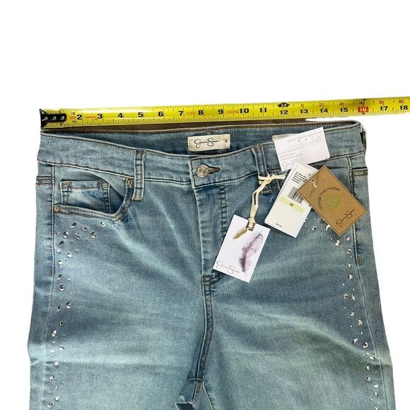 Jessica Simpson Spotlight High Rise Slim Straight Lived In Vintage Jeans NEW - Picture 8 of 9